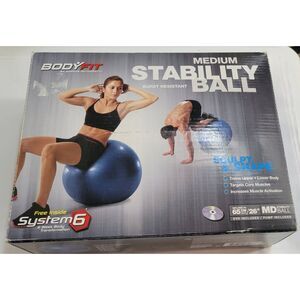 Body Fit Stability Ball 65 cm Yoga Ball Fitness System 6 Body Training